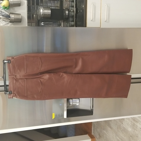 💕NANUSHKA💕 Regenerated Leather Pants - Mahogany Brown Medium M NWT - Picture 12 of 16